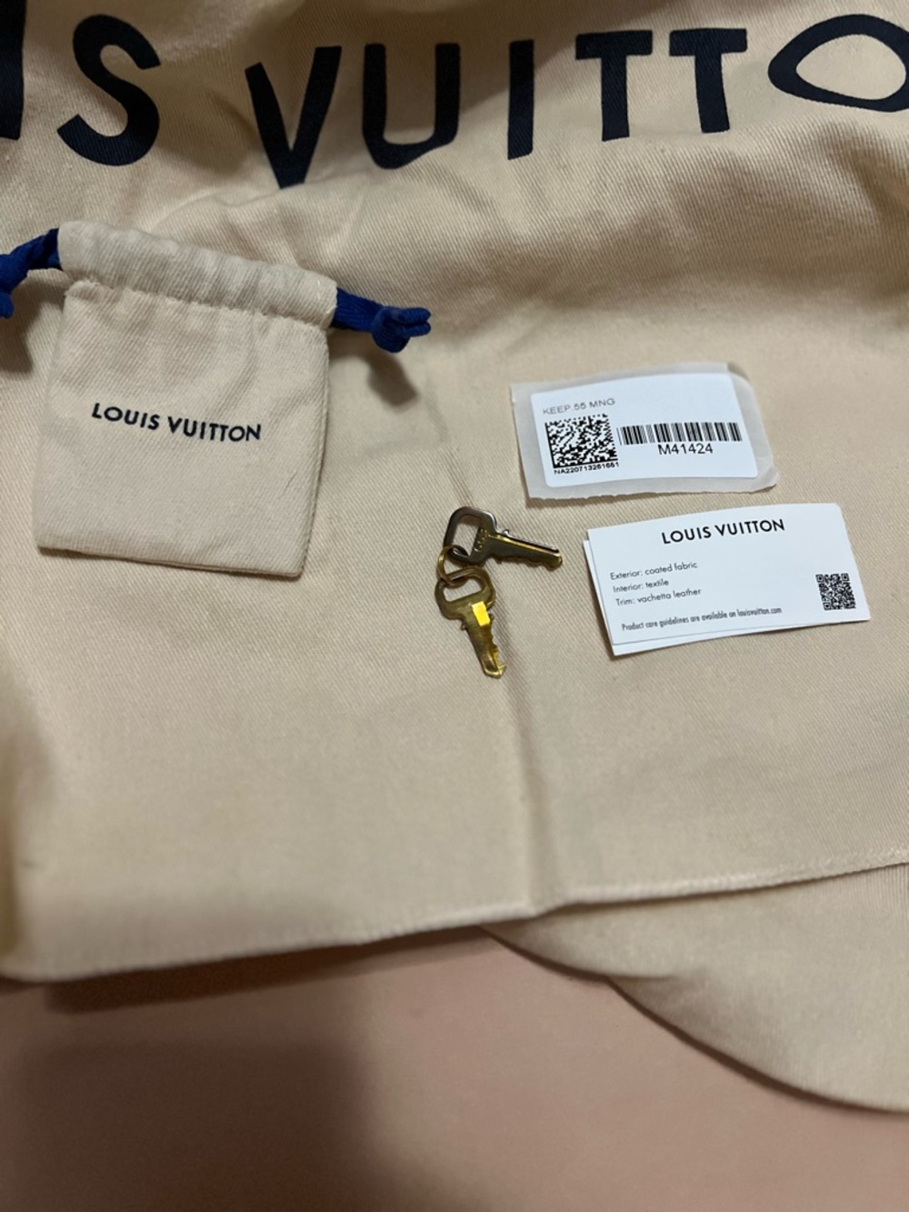 Louis Vuitton Monogram Canvas Duffel with Natural Leather Trim - Picture 5 of 5